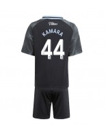 Aston Villa Boubacar Kamara #44 Vieraspaita Lasten 2025-26 Lyhythihainen (+ shortsit)